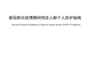 WS/T697-2020 新冠肺炎疫情期间特定人群个人防护指南