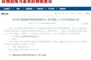 国家基本药物目录管理办法（修订草案）