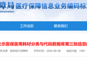 国家医保局：67893万个耗材编码公布（附查询通道）